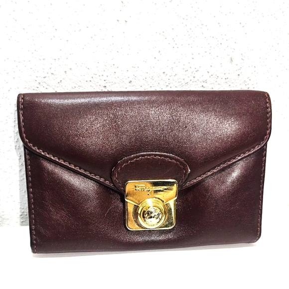 Salvatore Ferragamo Brown Leather Wallet With Shoe Charm - Picture 1 of 14